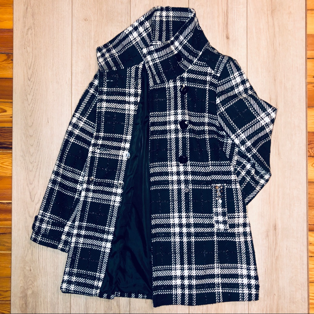 Plaid Glam Trench Coat